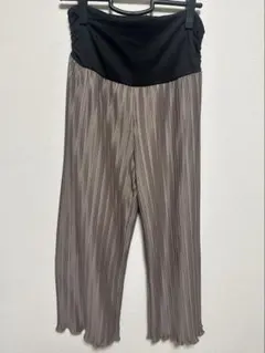 マタニティ プリーツパンツ M-L