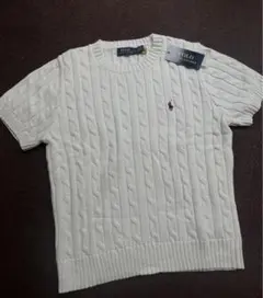 ラスト1枚【新品未使用】ラルフローレン ブラック 半袖コットンニット S 楽天市場】ラルフローレン コットン ケーブル 半袖 ニット