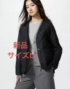 新品 UNIQLOユニクロ パフテックノーカラージャケット ブラックL
