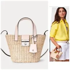 超美品‼️FURLA花柄レースバッグミニ - メルカリ