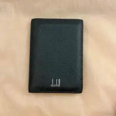 ダンヒル dunhill 名刺入れ カードケース パスケースレザー グレー