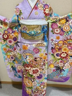 振袖5点セット　紫色　結婚式　成人式　前撮り　仕立て上がり