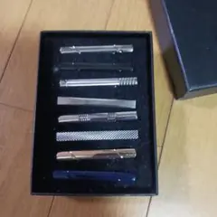 ネクタイピンセット 8本 シルバー ブラック ブルー