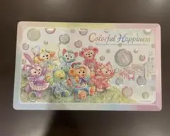 ディズニーシー ダッフィー&フレンズ カラフルハピネス 空缶 シール付き