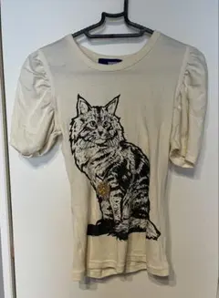 SWORD FISH 猫イラスト Tシャツ ホワイトのサムネイル