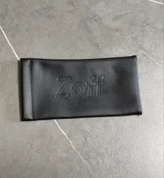Zoff メガネケース 黒 合成皮革