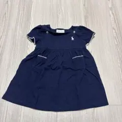 ラルフローレン 刺繍 ネイビー ワンピース 70cm スカート