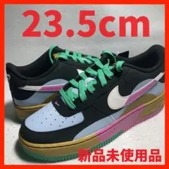 エアフォース1 ロー 黒 白 ピンク 水色 マルチカラー 23.5cm 箱付き