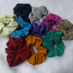 評価4200記念 10個セット ハンドメイド シュシュ お買い得 手作り