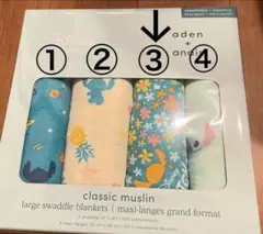 aden+anais おくるみ　スティッチ　エイデンアンドアネイ③