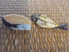 新品　箸置き　魚　サケ　あじの開き　二つ