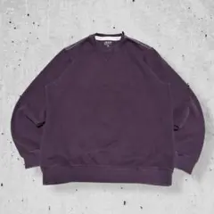 IZODアイゾッド無地スウェットトレーナーパープル紫前Vガゼットビンテージ古着L