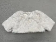 H&M　ファーボレロ　Kids130　ふわもこ　子供服　結婚式　洗える