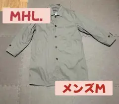 【MHL】グレー ステンカラーコート　メンズMのサムネイル
