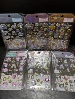 サンリオ 金箔ぷっくりシール 6種セットのサムネイル
