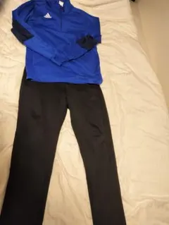 adidas ジャージ上下セット 青黒 XO