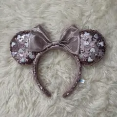 ディズニー カチューシャ ピンク ハートスパンコール