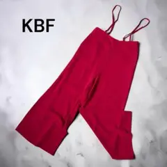 KBF レッド サロペット オーバーオール ストラップ調整可 ONE 赤のサムネイル