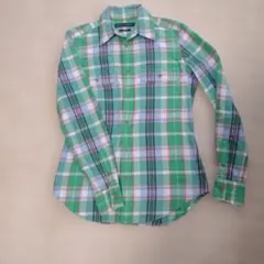 Ralph Lauren 長袖シャツ グリーン系チェック 4