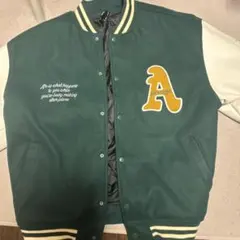 わ*た様 スタジャン 緑色 Aロゴ WHATEVER YOU LIKE