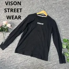 VISON STREET WEAR ロンT 長袖　腕ロゴ　ブラック　M