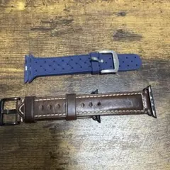 Apple Watchバンド ネイビー ブラウン セット