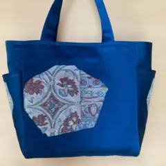 帯リメイクバッグ＊サイドポケット付