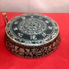 唐物　中国美術　時代　螺鈿象嵌　細工象嵌　螺鈿テーブル　華道具　香道具　古美術 美品 高級 螺鈿細工 経机 花台 45cm 鳳凰 孔雀 象嵌 漆器 骨董 唐木