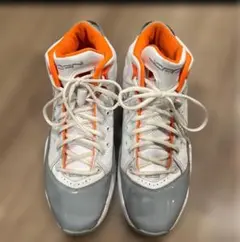 Jordan ハイカットスニーカー ホワイト/オレンジ/グレーサイズ11