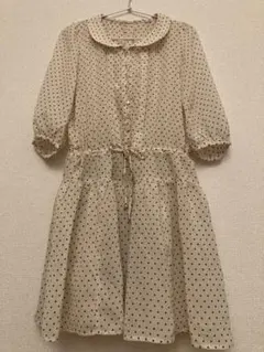 【earth music&ecology】ドットワンピース♫アイボリー