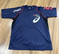 【最終価格】asics Tシャツ　紺　半袖
