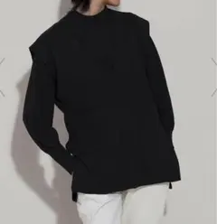 LASUD ラッシュド　ニット　ベスト アンサンブルセット　ブラック　黒