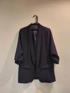 【美品】ZARA WOMAN ショールカラー テーラードジャケット ネイビー