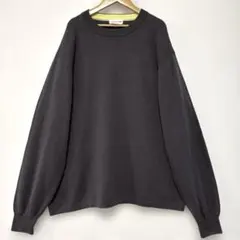 チャオパニックティピー　メンズ　ビッグシルエット　ニット 綿　ダークグレー　L