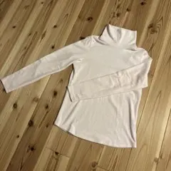 UNIQLO ユニクロ タートルネックフリース ピンク L