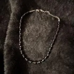 黒ビーズネックレス フェアリーグランジ♡y2k海外ガール