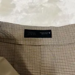 美品！ZARA チェック柄 プリーツロングスカートXS 小さなサイズ