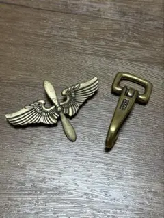 RRL ダブルアールエル　ピンバッジ　ピンバッチ　キーフック　キーリング　レザー