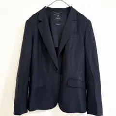 23区 テーラードジャケット 黒 38（M相当） ウール 春秋 光沢感 オフィス