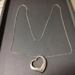 ティファニー　シルバー製ハート型ペンダント　ネックレス