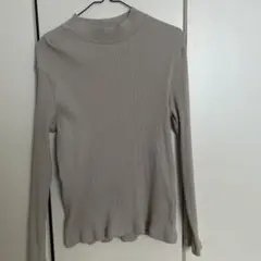 UNIQLO ハイネックリブ長袖Tシャツ XL ベージュ