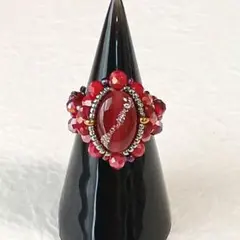 No.3831 ビーズリングハンドメイド(14～16号)