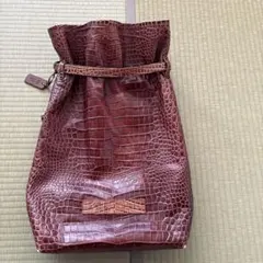 フェリージ　FELISI クロコ型押し レザー ショルダーバッグ 牛革製のサムネイル
