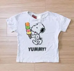 ZARA☆PEANUTS スヌーピー スパンコール Tシャツ ホワイトのサムネイル