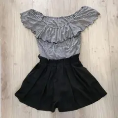 【Heather】ワンピース ボーダー オフショルダー