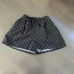 黒ドット柄リボン付きハーフパンツ