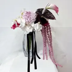 ●アマランサス　ウェディングブーケ　アーティフィシャルフラワー　造花　ブーケ ●アマランサス　ウェディングブーケ　アーティフィシャルフラワー　造花　ブーケ