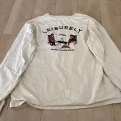 メンズ　M 刺繍　ロンT 長袖トップス