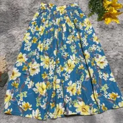 31 Sons de mode 花柄 ロングスカート ブルー イエロー 36のサムネイル