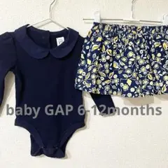 【baby GAP】ネイビー 襟付ボディスーツ コーデュロイスカートセット